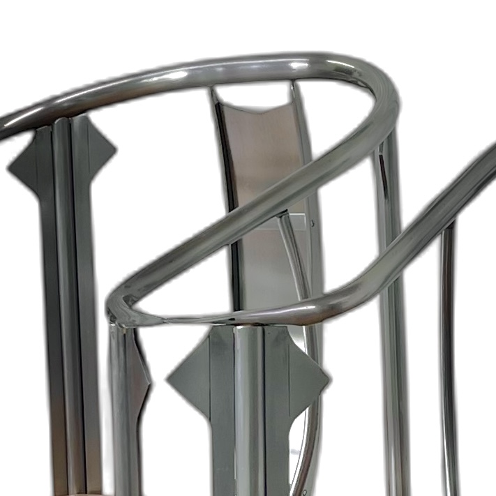 Chrome horseshoe armchairs