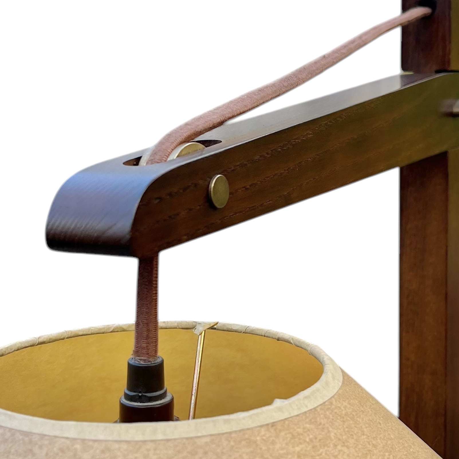 Marquetry table base detail